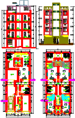 apartment layout plan dwg file