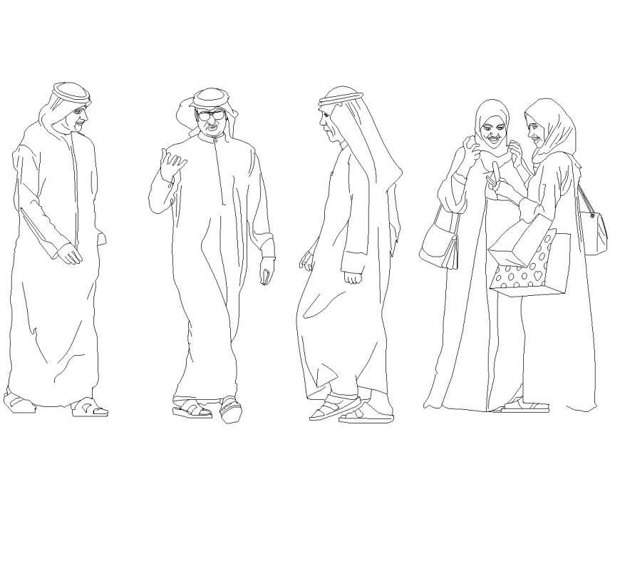 Arab people plan layout file