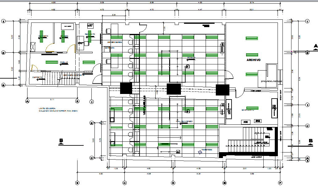 architectural plan of bank dwg file