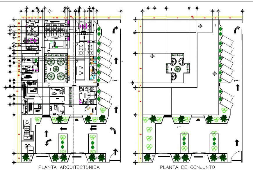 Architectural plan and garden layout