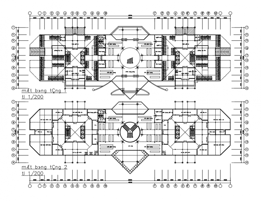 Architecture layout plan details of housing residential building cad drawing details dwg file