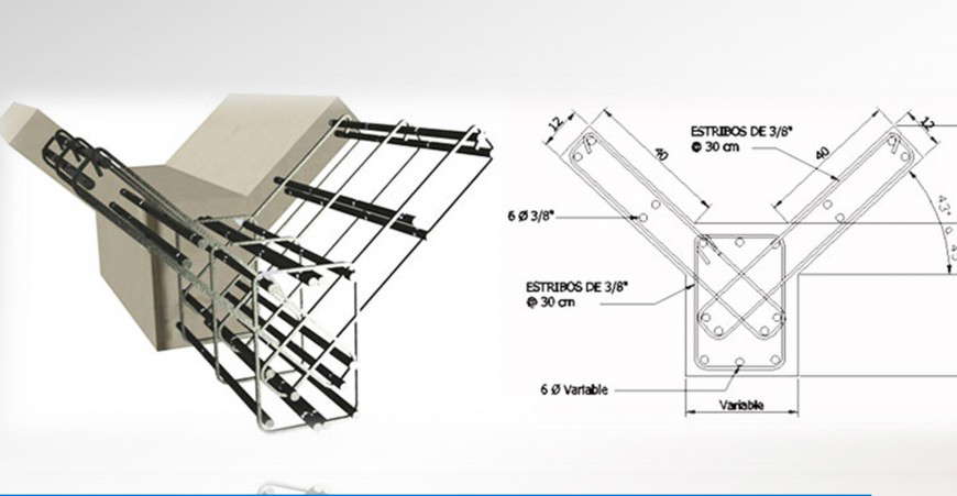 Armed concrete and wall plan layout file