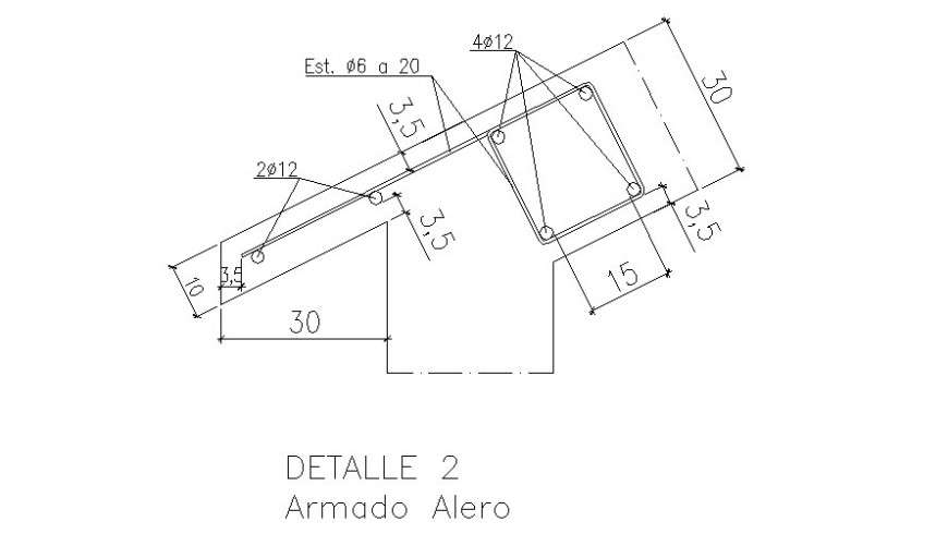 Armed eave section plan layout file