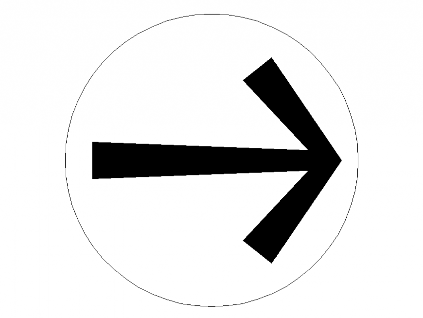 Arrow direction symbol cad block details dwg file