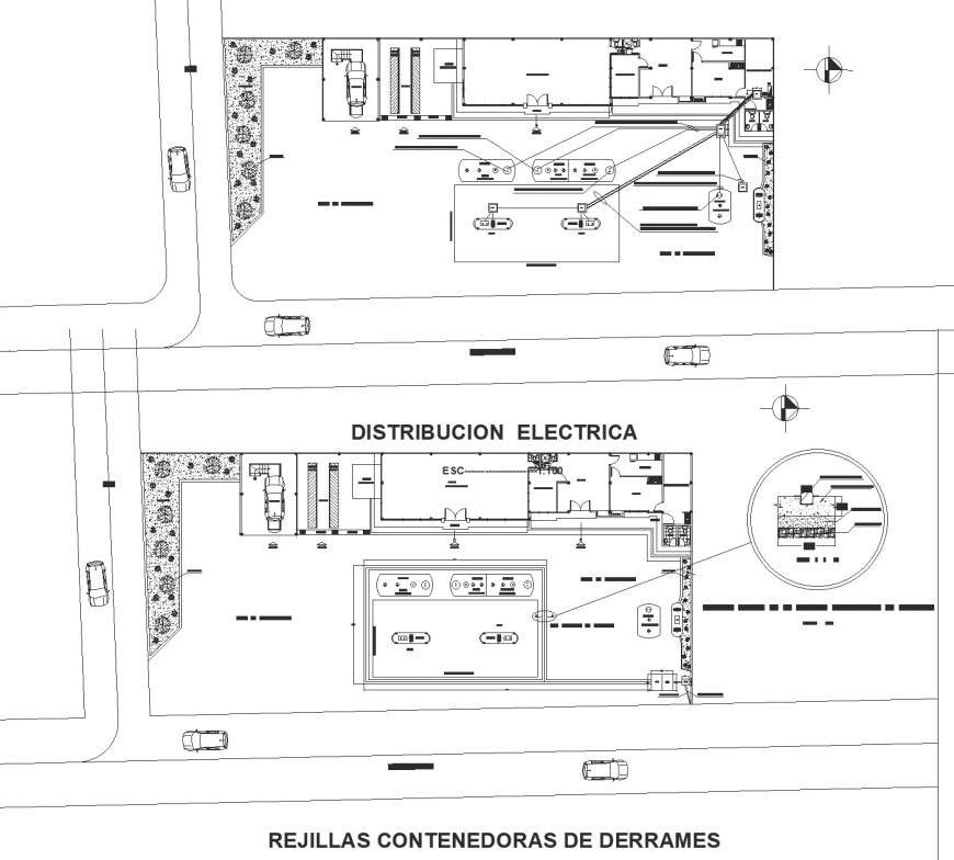 Auto service station plan layout file