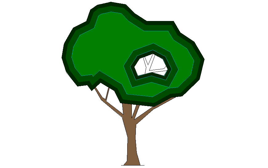 Autocad 2 d shrub planning detail dwg file