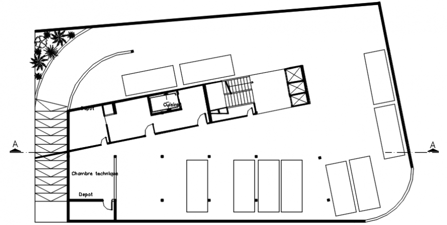 Autocad drawing of hotel basement plan