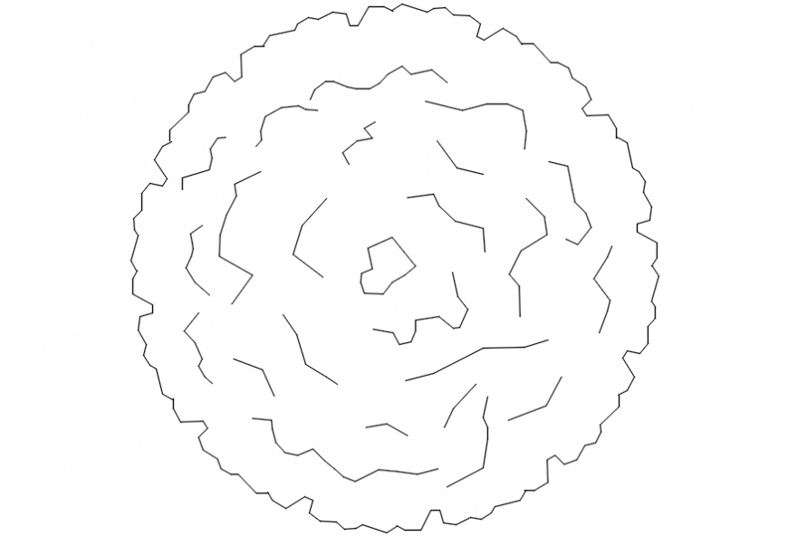 Autocad drawing of tree in plan