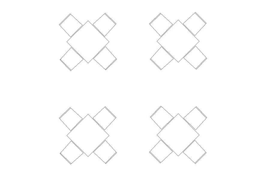 Autocad file of 4 seater table
