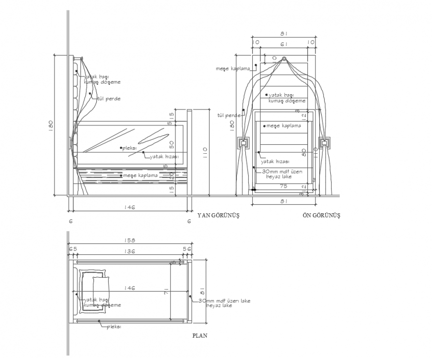Autocad file of baby room interior 2d details