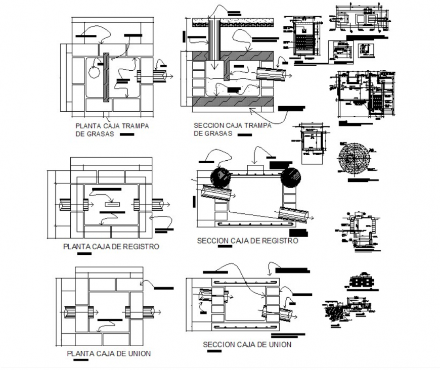 autocad file of drainage 2d details