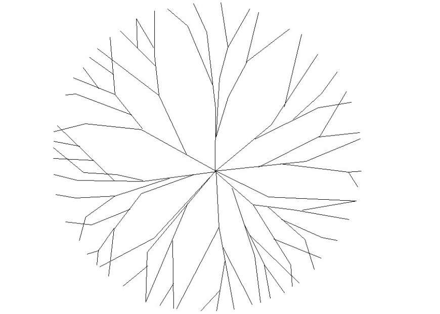 Autocad plan of tree 2d