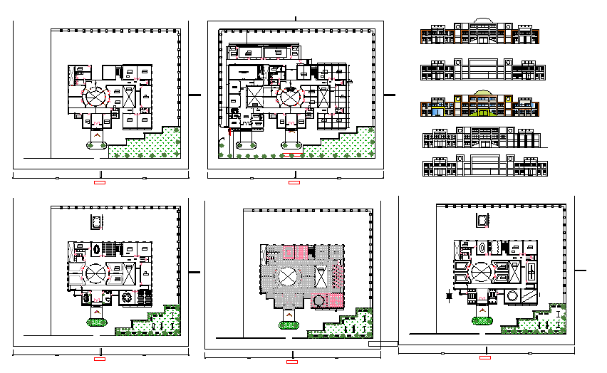 School Hostel Building Lay-out & Elevation design