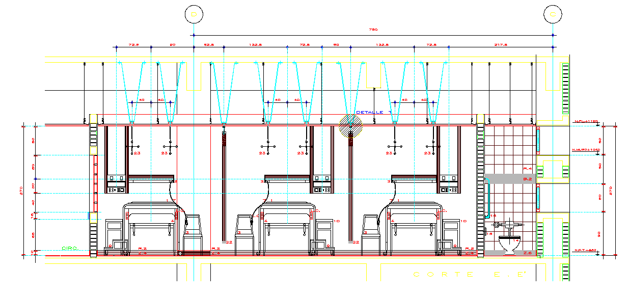 Section of hospital plan