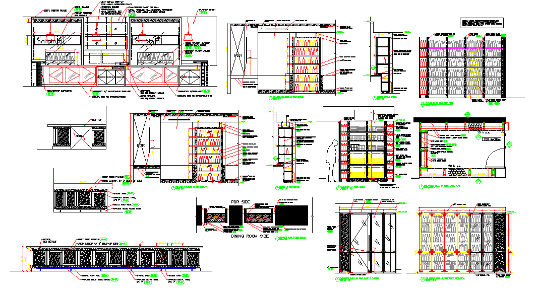 Restaurant mill work details