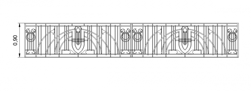 Balcony Balustrade CAD blocks detail elevation 2d view layout dwg file