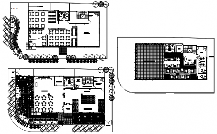 Banquet floor plan in AutoCAD file