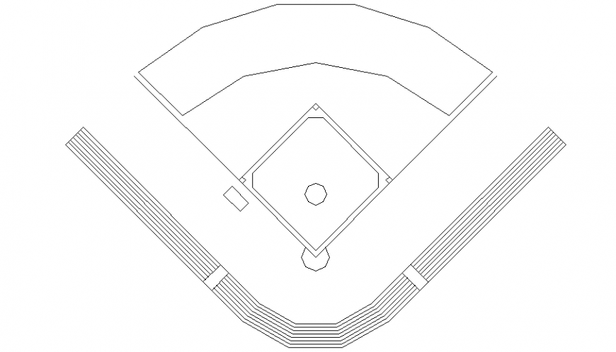 Baseball detail drawing in dwg file.