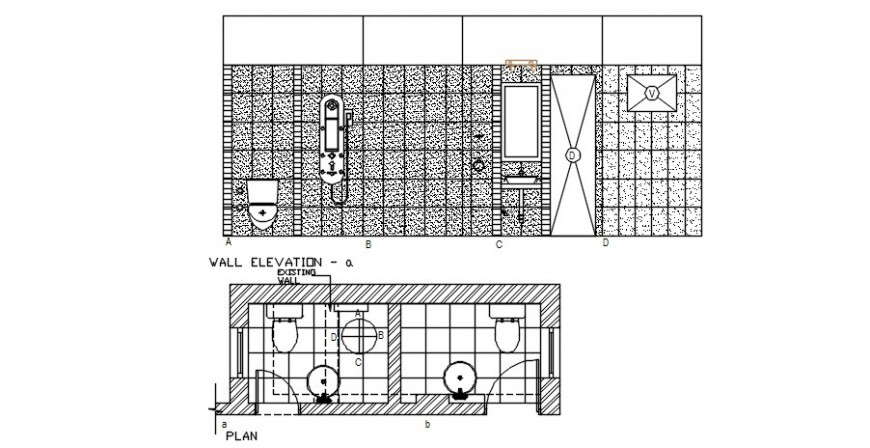 Bathroom elevation design and plans concept file