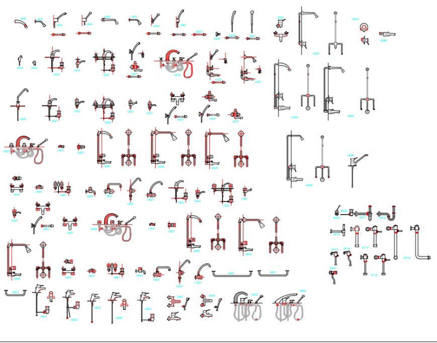 Bathroom Equipment trap detail dwg file