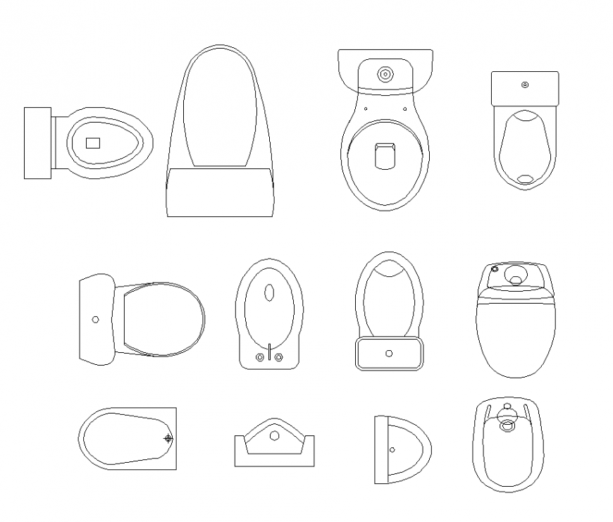 Bathroom fitting accessory with sanitary dwg file