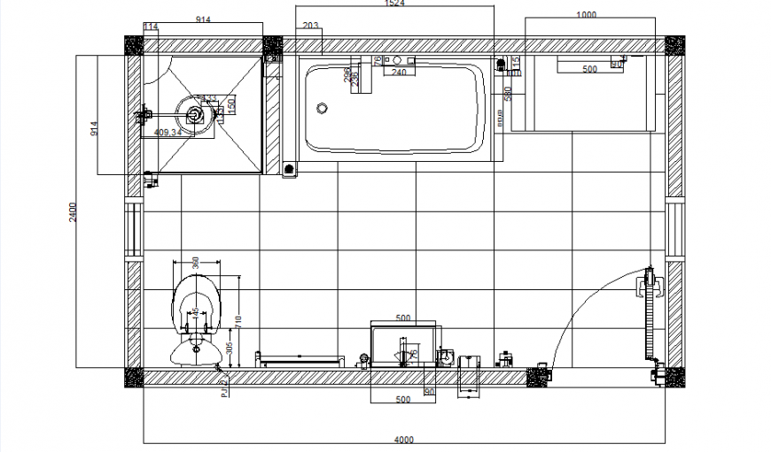 Bathroom plan layout file