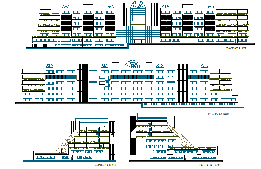 Building Elevation Design  File DWG