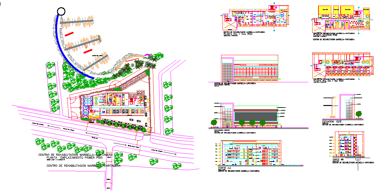 Hotel Plan And Elevation Detail