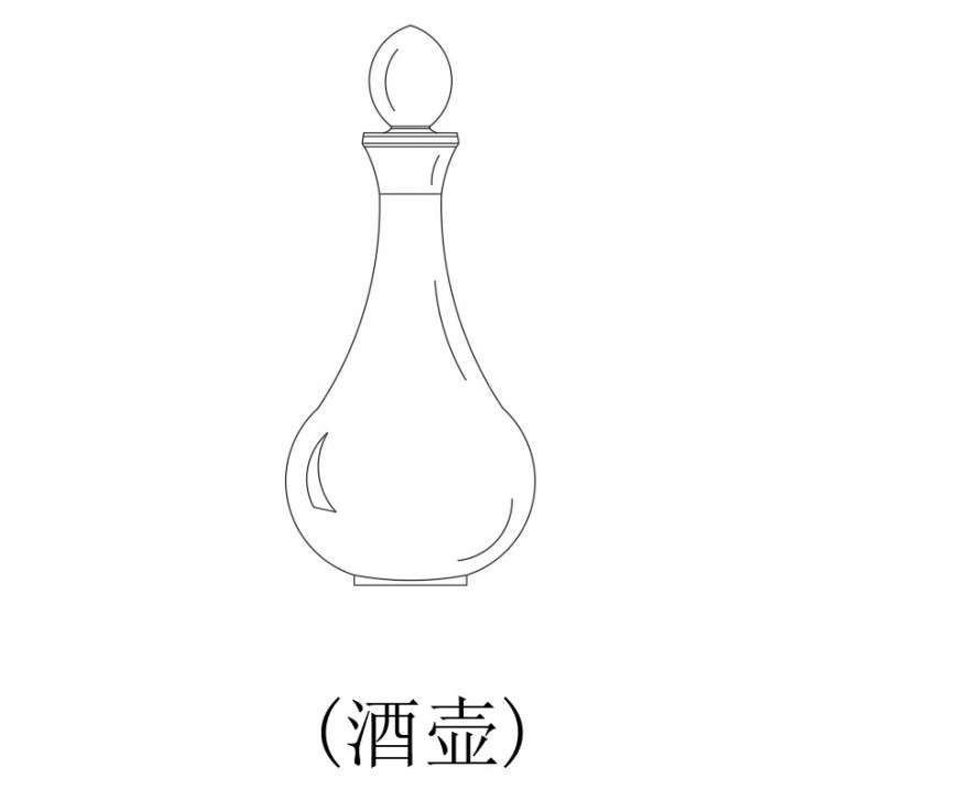 Beautiful bottle CAD block layout file
