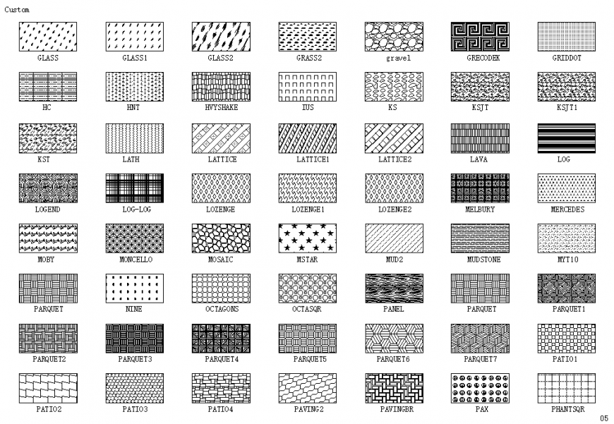 Beautiful interior tile blocks cad drawing details dwg file