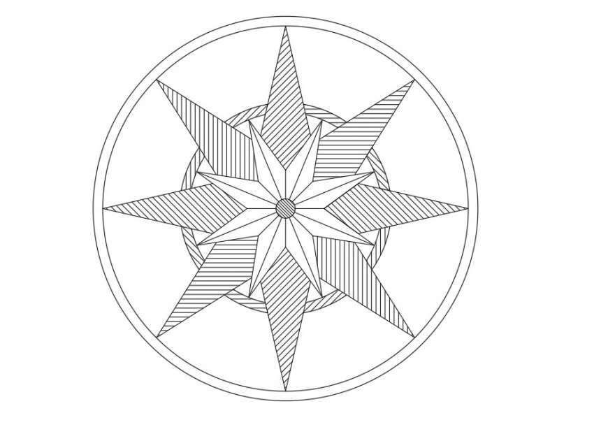 Beautiful round parquet CAD blocks detail