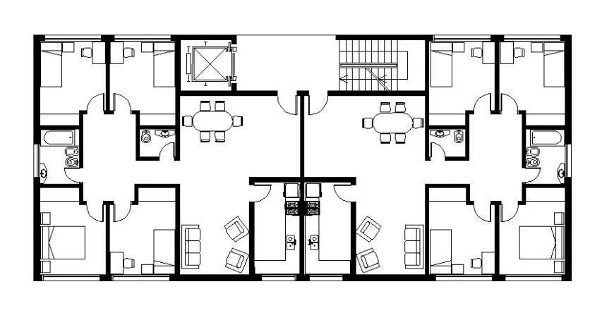 Bedroom area drawings detail 2d view plan autocad file