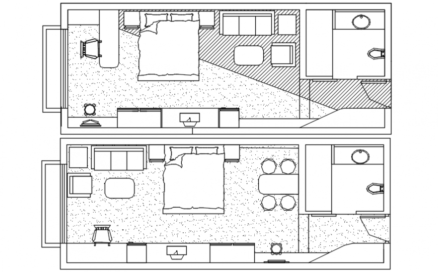 Bedroom interiors furniture detail model