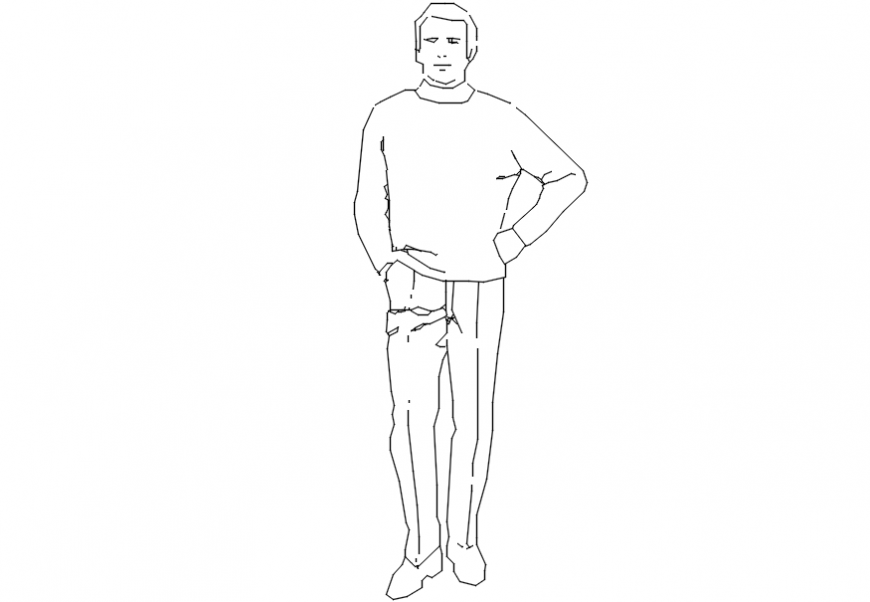 bent hands  dwg file