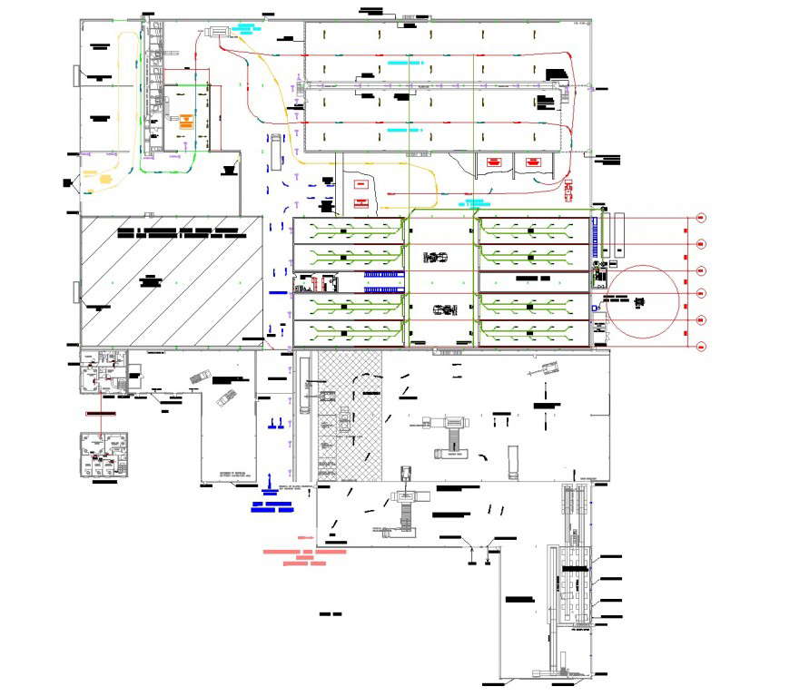 Bio waste composting plant dwg file