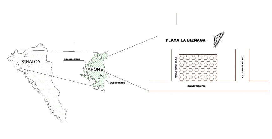 Biznaga beach plan autocad file