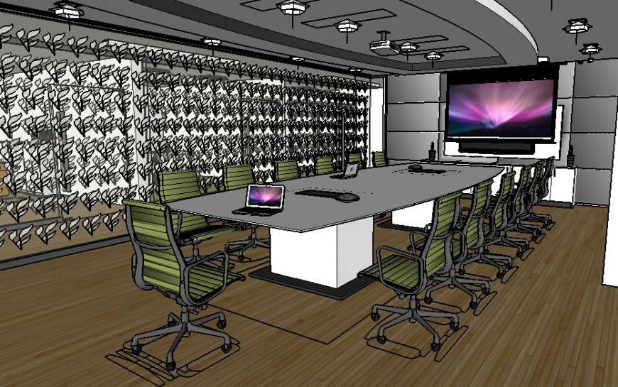 Board room of business Sketch up software