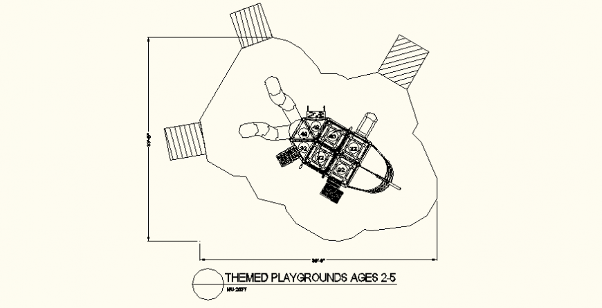 Boat shaped theme park detail layout file