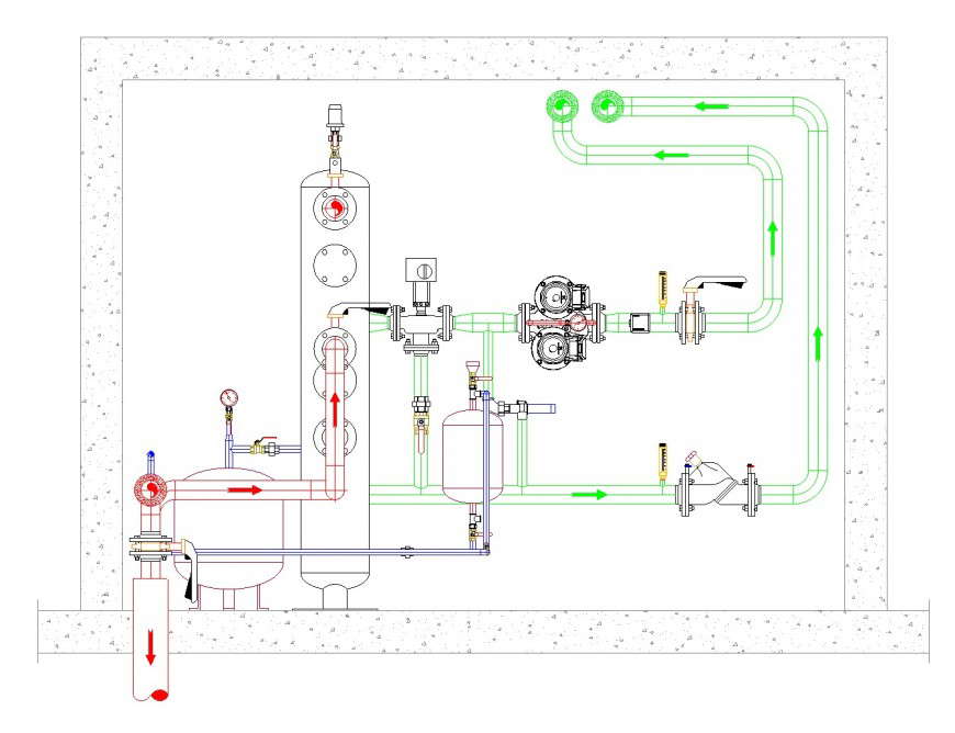 Boiler heat pump plan autocad file