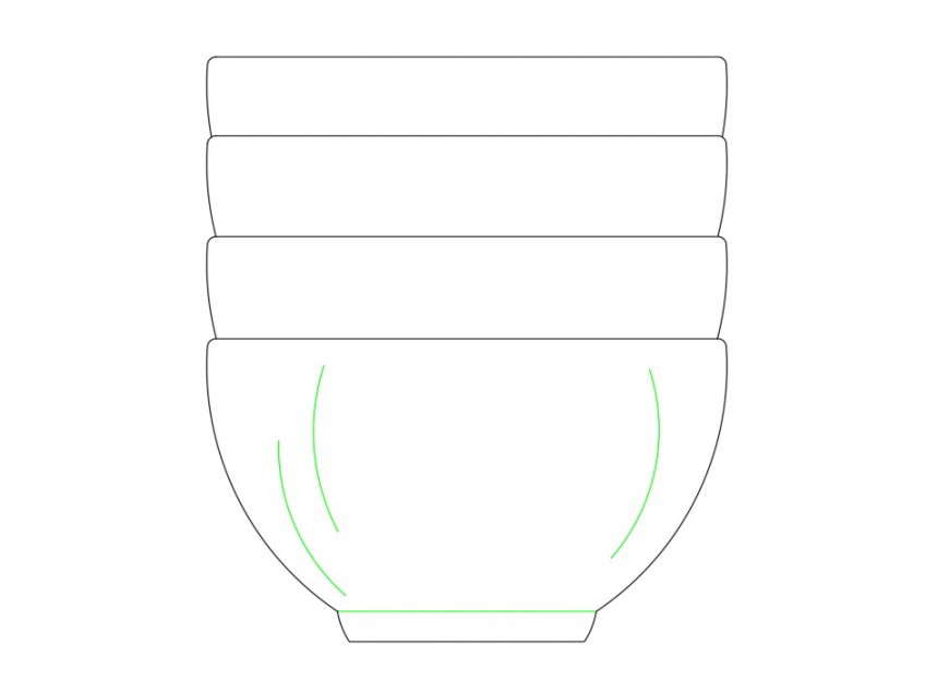 Bowl CAD blocks layout file