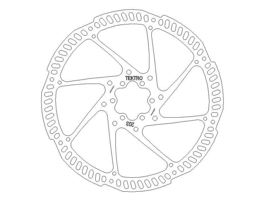 Brake disc detail 2d view CAD structural blocks layout autocad file