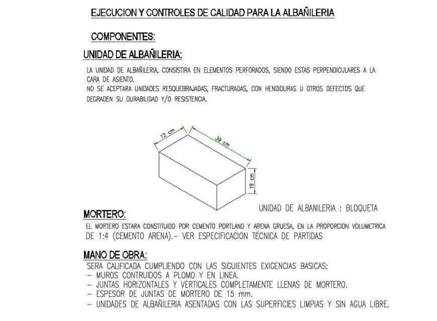 Brick detail 2d view layout file in autocad format