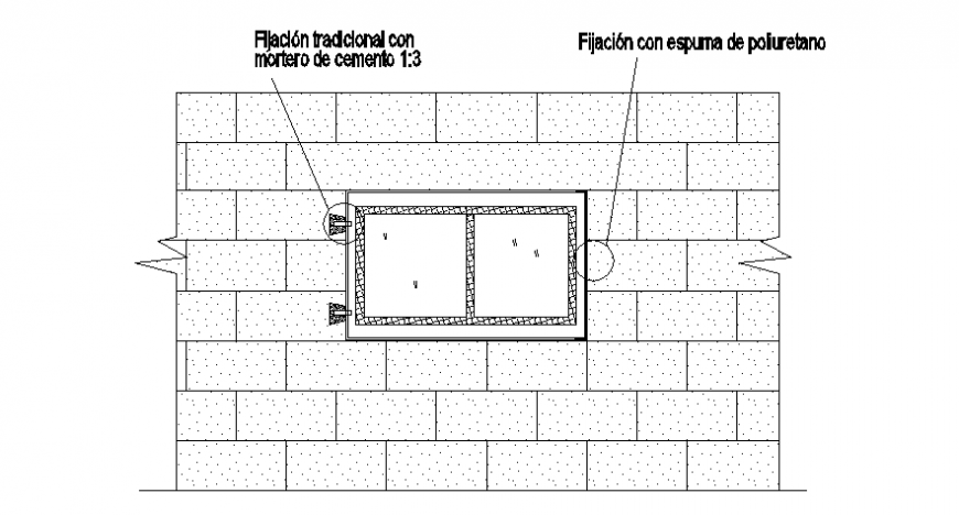 Brick mansory detail dwg file