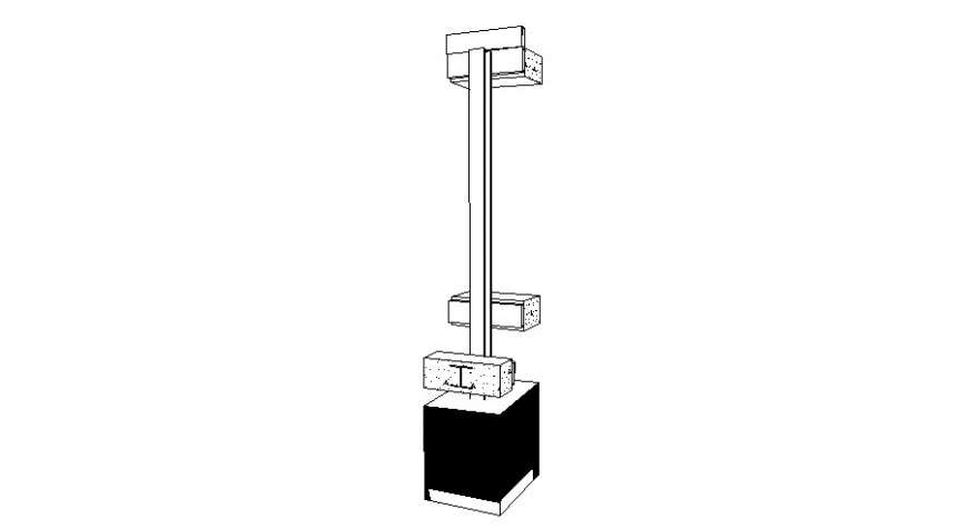 Brick placer machine detail CAD machinery unit layout dwg file