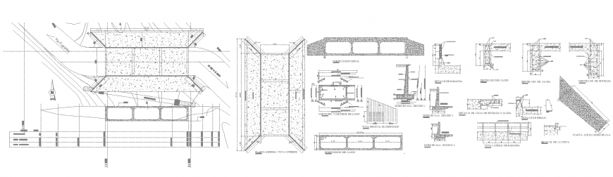 Bridge construction drawing in dwg file.