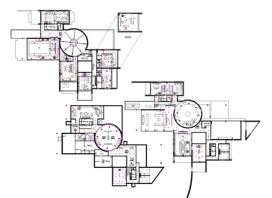 Building CAD ceiling map layout file