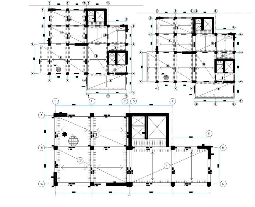 Building layout detail autocad file