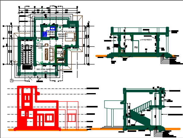 bungalow dwg file