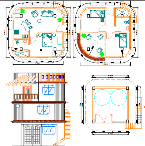 bungalow dwg file