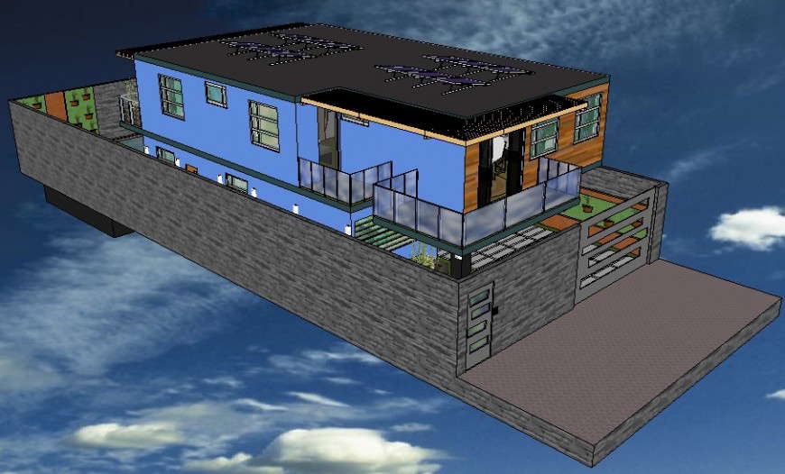 Bungalow details 3d model drawings sketch-up file